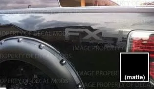 Vista 4 de FX4 Offroad - Calcomanías adhesivas para Ford F250/F350 Blackout Black Gloss (2011) - CB [Juego de 2] Negro (brillo)