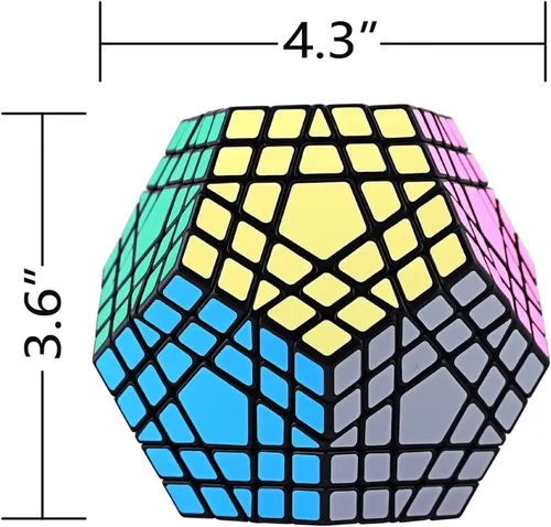 Vista 6 de Cubo de velocidad Megaminx de 2x2, 3x3, 5x5, sin pegatinas, ideal para regalar en botas navideñas