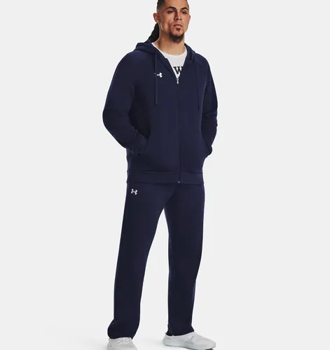 Vista 3 de Under Armour Rival - Sudadera de vellón para hombre, con capucha y cierre con cremallera completa