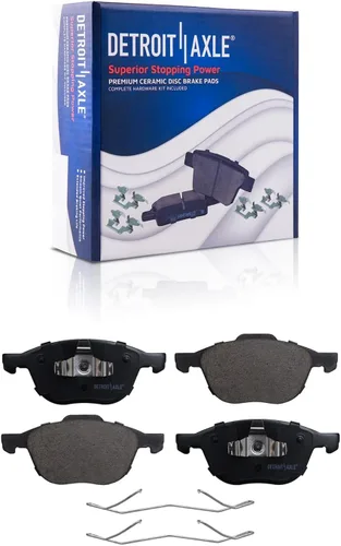 Vista 5 de Detroit Axle - Kit de freno delantero para Mazda 3 2004-2013, Mazda 5 2006-2015, 2010-2013 3 Sport, 2011 2012 Rotores de frenos y pastillas de freno