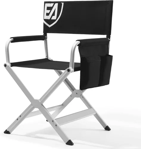 Vista 11 de EVER ADVANCED Silla de directores de aluminio, sillas plegables de cine de estudio, silla de vendedor de eventos, 19 pulgadas de altura del asiento