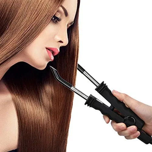 Vista 5 de ZJchao Hierro de extensión de cabello, extensiones de cabello portátil, conector de hierro de temperatura ajustable, herramienta de fusión
