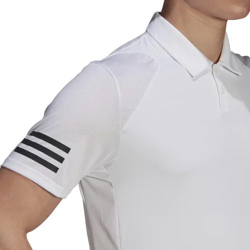 Vista 3 de adidas Polo de 3 rayas para hombre Tennis Club, BlancoNegro