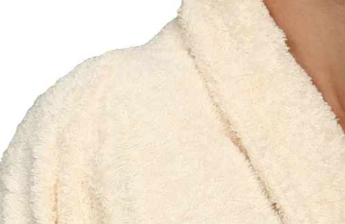 Vista 6 de SUPERIOR Bata de rizo unisex de algodón, batas suaves y absorbentes para hombres y mujeres, accesorios de baño
