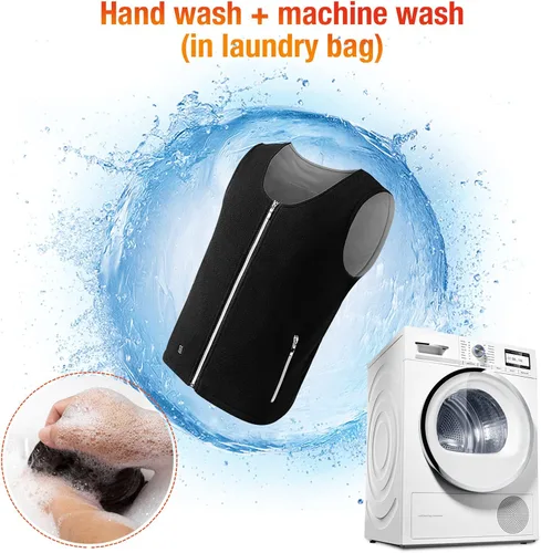 Vista 6 de Fragraty Chaleco térmico con batería de 12000 mAH que incluye chaqueta térmica eléctrica de 3 niveles de calefacción para hombres y mujeres chaleco