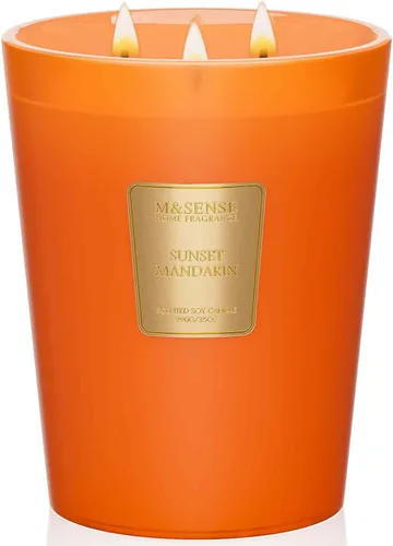 Vista 40 de M&SENSE - Vela de cera de soja natural aromática de 35 onzas, extragrande, 3 mechas, 150 horas, larga duración, combustión lenta, para decoración
