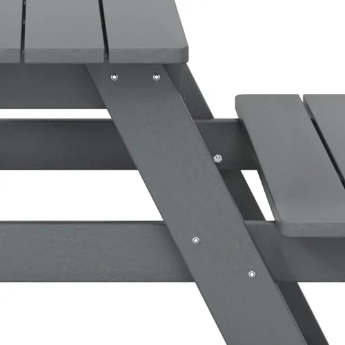 Vista 8 de WestinTrends Malibu Patio al aire libre HDPE Picnic Mesa de banco para Gris