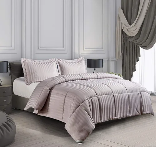 Vista 35 de Blue Ridge Home Fashions Kathy Ireland-Essentials - Juego de edredón reversible de 3 piezas de microfibra con diseño de damasco, color chocolate
