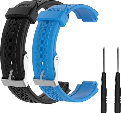 Vista 6 de Muovrto Correa de repuesto para Garmin Forerunner 25, correa deportiva de silicona suave