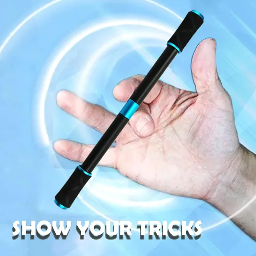 Vista 6 de Penspinning Bolígrafos Mods Spinning Mods Spin Light Stick para principiantes, negro y azul