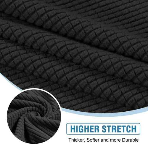 Vista 5 de H.Versailtex - Funda de sofá seccional de 1 pieza, funda deslizante para chaise con forma de L, funda de cojín separada para sofá seccional tanto