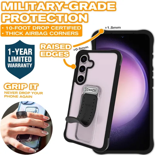 Vista 34 de Scooch Wingman - Funda con función atril para Samsung Galaxy S9 [protección contra caídas de 10 pies] [soporte bidireccional] funda protectora a