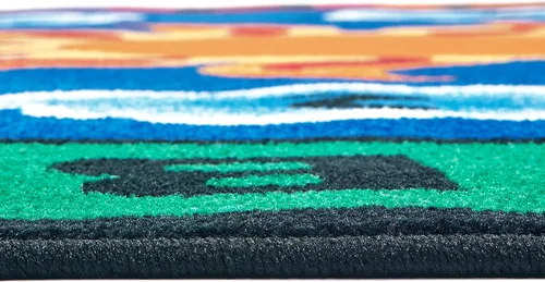 Vista 3 de Carpets for Kids 9445 Sunny Day Learn & Play - Alfombra de asiento para aula de alfabetización, 4 pies 5 pulgadas x 5 pies 10 pulgadas, ovalada