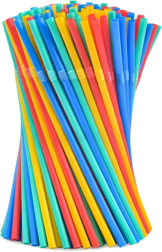 Vista 10 de 100 popotes desechables de ácido poliláctico sin plástico, pajitas biodegradables a base de plantas de maíz, sin BPA, compostables, pajitas