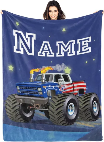 Vista 19 de Ships Next Day Custom Blanket with Name Personalized Throw Blanket for Baby Kid Customized Gifts for Dad, Mom, Grandpa, Grandma, Son, Daughter Algae