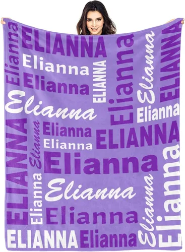 Vista 9 de Manta personalizada con nombre, manta personalizada con nombre, manta personalizada para adultos, niños y bebés, manta personalizada con monograma
