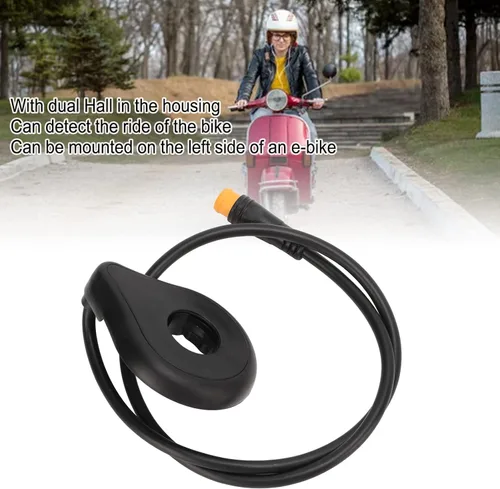 Vista 4 de Ejoyous Sensor de velocidad de pedal eléctrico, sensor de bicicletas eléctricas, multifuncional, 12 imanes, sensor de pedal eléctrico de doble