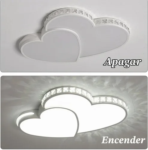 Vista 5 de Gdrasuya10 Lámpara de techo LED de cristal en forma de corazón, moderna lámpara de techo de montaje empotrado de cristal romántica para sala