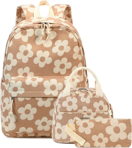 Vista 24 de Bluboon - Mochila escolar para niñas y mujeres para uso diario y de estilo informal, para portátil de 15 pulgadas, con bolsa para almuerzo y bolsa