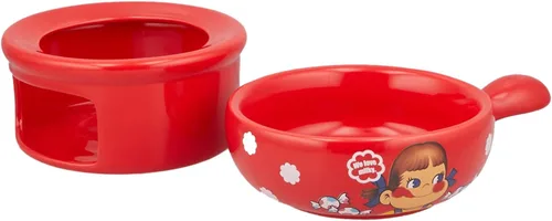 Vista 3 de Sunart SAN3799 Fujiya Peko-chan Fondue Set, Approx. 12.5 fl oz (370 ml), Red