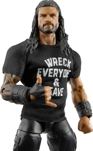 Vista 3 de WWE MATTEL Top Picks Elite Roman Reigns - Figura de acción de 6 pulgadas con articulación de lujo para posar y jugar, detalles realistas