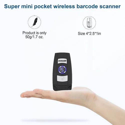 Vista 7 de Mini 2D portátil Bluetooth escáner de código de barras inalámbrico 2.4G y USB con cable 3 en 1 escáner de código de barras portátil USB QR Escáner