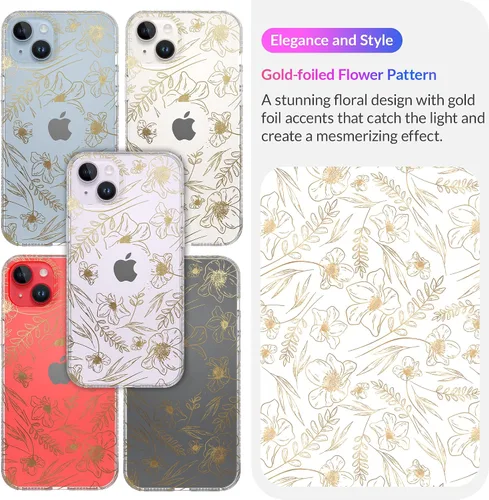 Vista 3 de LONLI Hue Funda para iPhone 14 – [Protector de golpes de 360° que absorbe los impactos] – [Funda de teléfono bonita y única para niñas y mujeres]