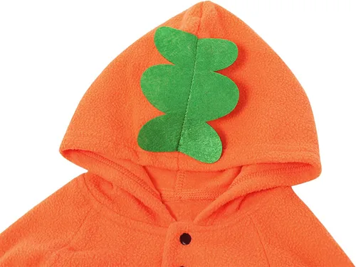 Vista 6 de Le SSara Disfraz de calabaza de Halloween con capucha para bebé, disfraz de Navidad