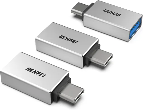 Vista 9 de BENFEI Adaptador USB C a USB 3.0, paquete de 3 adaptadores USB C a un macho a hembra, compatible con MacBook 2018 2017 2016, Samsung Galaxy Note 8