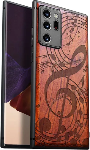Vista 12 de Carveit Funda de madera para Galaxy Note20 Ultra [madera natural y TPU suave] Funda protectora de madera única y elegante compatible con Samsung