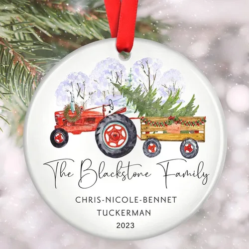 Vista 8 de Adornos familiares personalizados, adorno de Navidad familiar, decoración del hogar de Navidad, regalos de Navidad para la familia, adornos de árbol