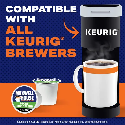 Vista 5 de Maxwell House Blend Descafeinado - Cápsulas de café K-Cup de tostado medio, mezcla de la casa (Caja de 84 cápsulas)