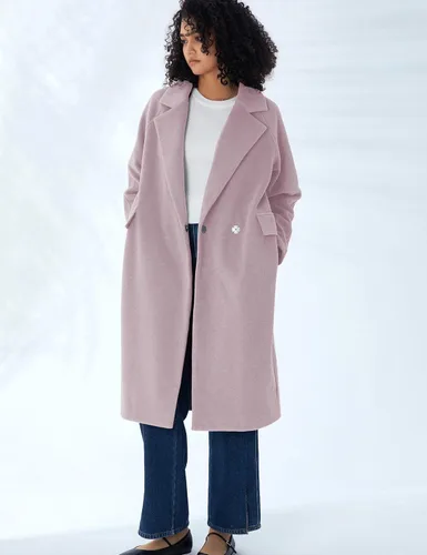 Vista 2 de SDEER Abrigo largo básico en forma de H con solapa casual para mujer de invierno