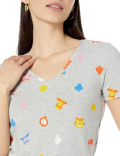 Vista 4 de Tienda Essentials Disney Marvel Star Wars Princess Camiseta de manga corta con cuello en V para mujer, multipacks