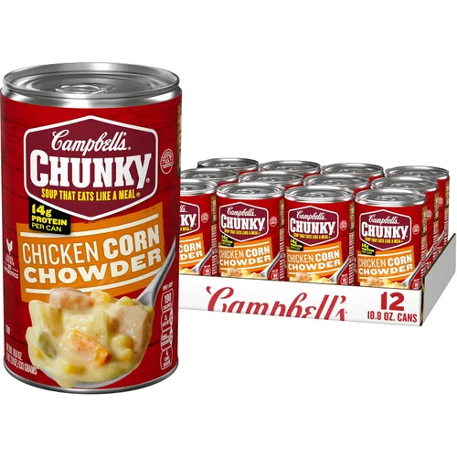 Vista 13 de Sopa Chunky de Campbell’s, sopa de vacuno con verduras del campo, lata de 18.8 Oz