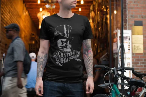 Vista 4 de Ripple Junction Grateful Dead - Camiseta de manga corta para hombre, diseño de calavera, de algodón, cuello redondo, con licencia