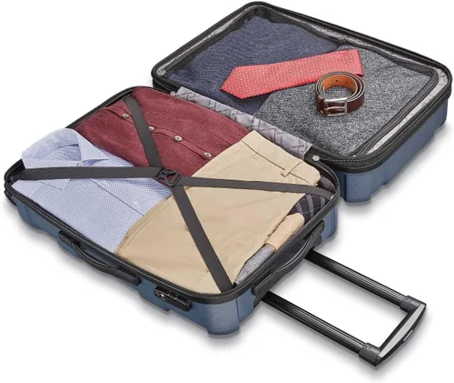 Vista 3 de Samsonite - Maleta rígida expandible Centric con ruedas giratorias, Azul (Blue Slate)), 102691-1101