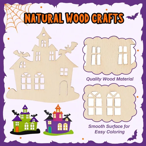 Vista 4 de Max Fun Manualidades de Halloween para niños, 36 piezas de adornos