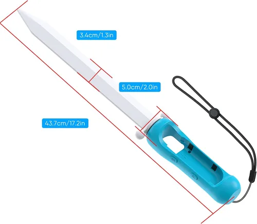 Vista 5 de FYOUNG Espada de juego LED para SwitchSwitch OLED Joy Cons, espada de agarre de mano para la leyenda de Zelda Espada Skyward HD 2021 Swith