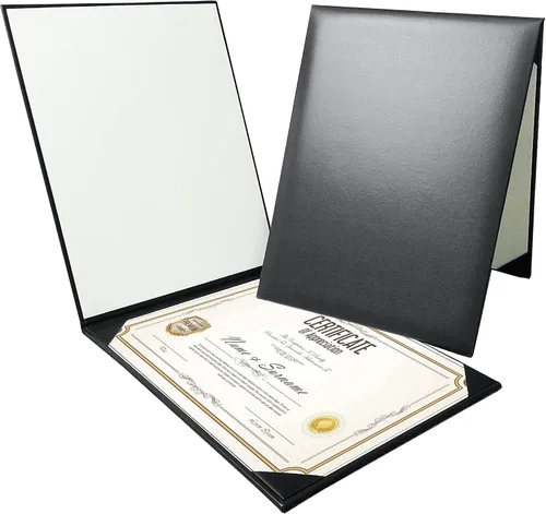 Vista 29 de Gradplaza Cubierta de diploma personalizada para graduación, documentos, soporte de diploma de certificado de cuero sintético liso