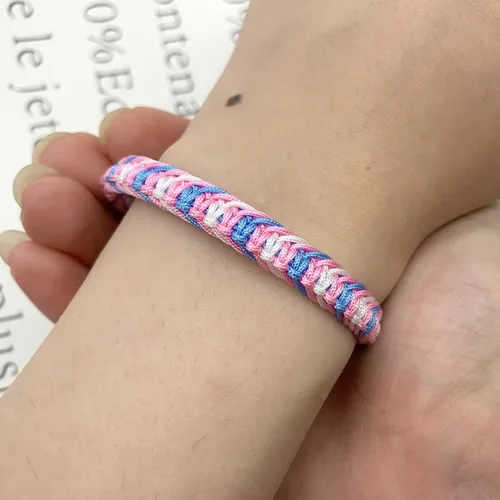 Vista 6 de LAMIBEE Pulsera tibetana con diseño de pansexualidad bisexual LGBT Proud Love Brazaletes de cuerda de amuleto y bohemio para mujeres y hombres hilo