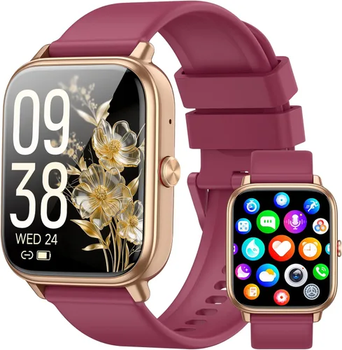 Vista 9 de Reloj Inteligente para Hombres y Mujeres, Rastreador de Fitness (Contestar/Hacer Llamadas), Batería de 1000 mAh, Más de 120 Modos Deportivos