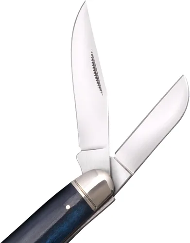 Vista 4 de COLD STEEL Gentlemen's Stockman Versatile Practical Durable Compact Pocket Folding Knife - 3 Blades; Bone Handle; Slip Joint Lock