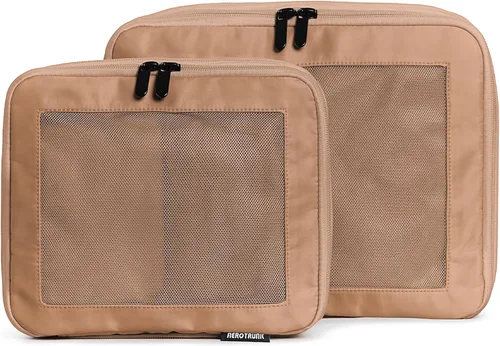 Vista 20 de Aerotrunk Cubos de embalaje de compresión para viajes, paquete de 2, beige