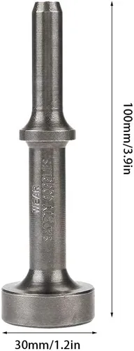 Vista 2 de Broca neumática de martillo neumático de acero cromado moly de longitud extendida para industria automotriz y de chapa (3.937 in)