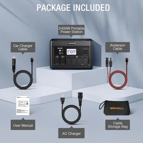 Vista 9 de Estación de energía portátil de 2400 W, 1843 Wh, generador solar LiFePO4, UPS para el hogar, batería de reserva de energía con 4 salidas de CA