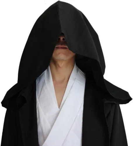 Vista 3 de Túnica de caballero con capucha para hombres y niños disfraz de cosplay