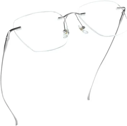 Vista 17 de LifeArt Pure Titanium Frame Glasses/Blue Light Blocking Reading Glasses, Reduce Eyestrain, Stylish for Men and Women