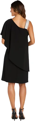 Vista 3 de R&M Richards Vestido asimétrico hasta la rodilla para mujer