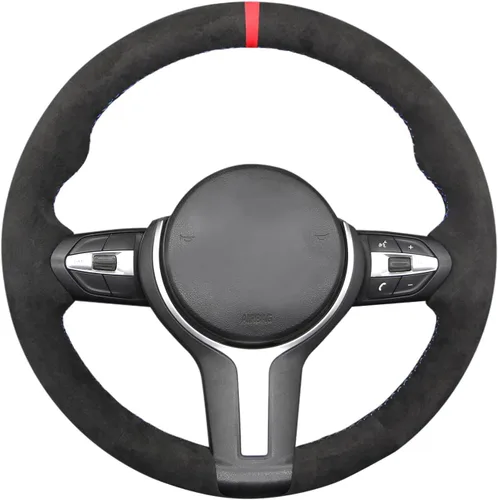 Vista 11 de MEWANT - Funda para volante de automóvil cosida a mano de Athsuede para BMW F87 M2 F80 M3 F82 M4 M5 F12 F13 M6 F85 X2 X5 M F86 X6 M F33 F30 M